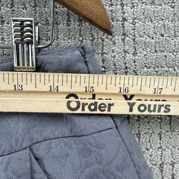 MANOUSH Skirt Womens Size 8 Gray Jaquard Floral A-Line Faux Wrap Pockets - Picture 6 of 9